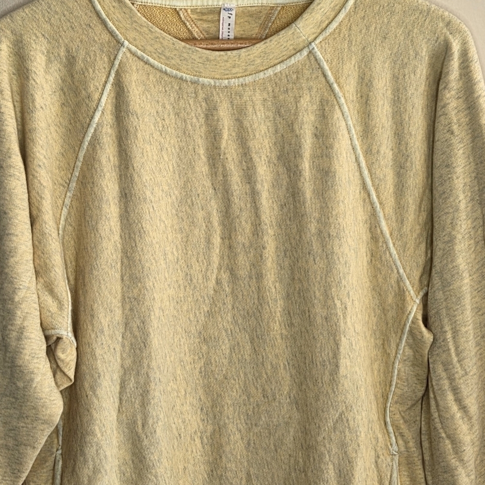 FP Movement | Heathered Butter Yellow Sweatshirt with Pockets Size XS - Picture 2 of 8